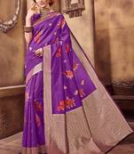 Rani Pink Party Wear Designer Saree