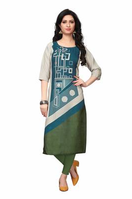 Multicolor printed crepe ethnic-kurtis 1