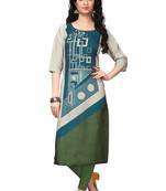 Multicolor printed crepe ethnic-kurtis