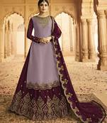 Multicolor embroidered silk salwar