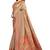 Beige woven cotton silk saree with blouse
