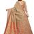 Beige woven cotton silk saree with blouse