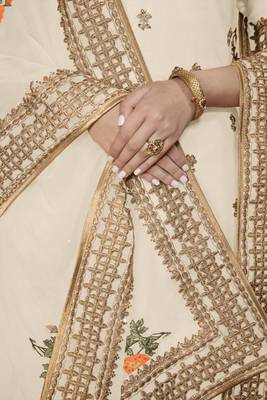 White embroidered silk salwar 2