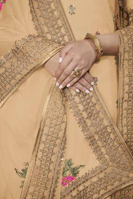 Yellow embroidered silk salwar 2