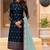 Blue embroidered silk salwar