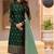 Green embroidered silk salwar