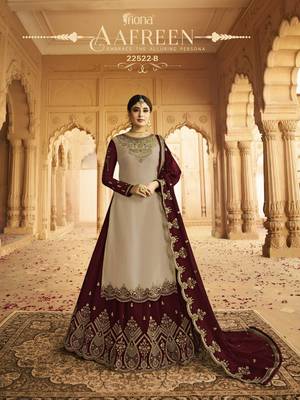 Beige embroidered silk salwar 1
