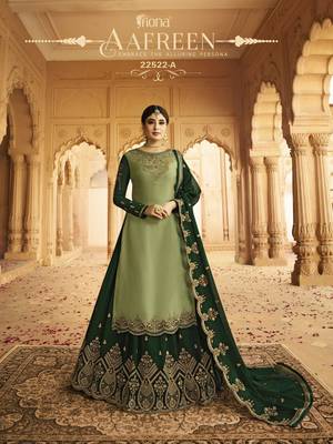 Green embroidered silk salwar 1