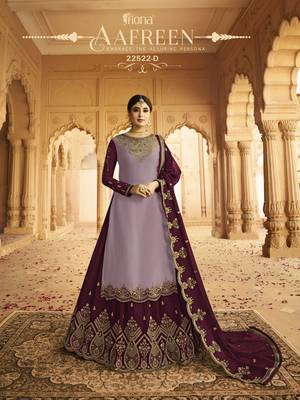 Purple embroidered silk salwar 1