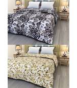 Set of 2 floral print Design Single Bed Reversible AC Blanket