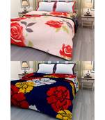 Set of 2 floral print Design Single Bed Reversible AC Blanket