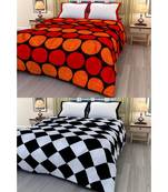 Set of 2 geometric print Design Single Bed Reversible AC Blanket