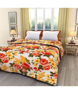 Beautiful Flowers Single Bed Reversible AC Blanket 1