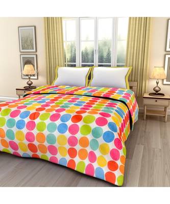 Colorful Circles Printed Single Bed Reversible AC Blanket 1