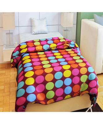 Colorful Circles Printed Single Bed Reversible AC Blanket 2