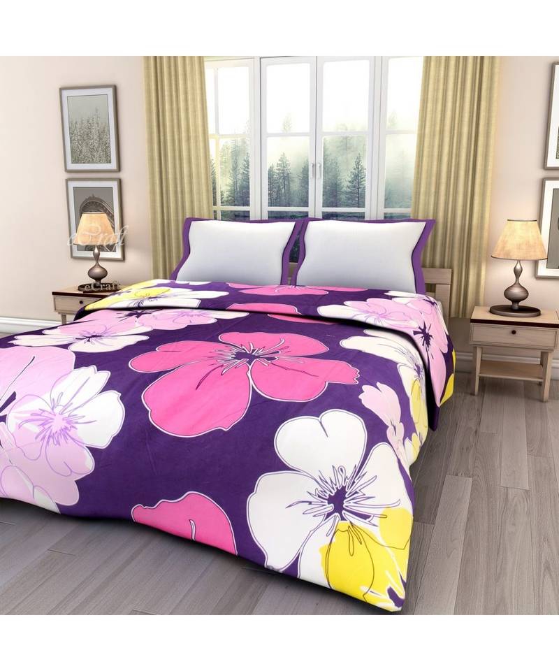floral print Printed Single Bed Reversible AC Blanket