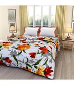 Colorful floral print Design Printed Single Bed Reversible AC Blanket