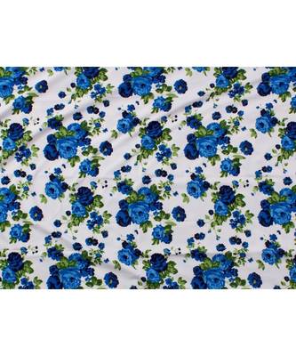 Blue floral print Printed Single Bed Reversible AC Blanket 2