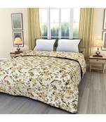 Green floral print Printed Single Bed Reversible AC Blanket