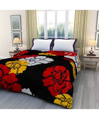 Multicolor floral print Printed Single Bed Reversible AC Blanket 1