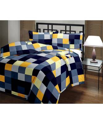 Multicolor geometric print Printed Single Bed Reversible AC Blanket 1