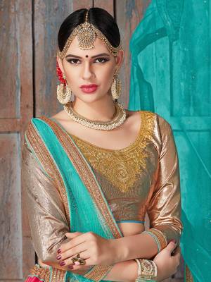 Pink Embroidered Net Semi Stitched Lehenga With Dupatta 3