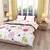 White floral print Printed Single Bed Reversible AC Comforter