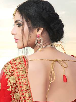Embroidered Art Silk Semi Stitched Lehenga 4