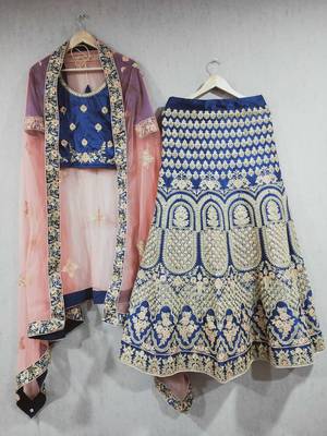Heavy Embroidered Work Unstitched Lehenga Choli With Blouse 2