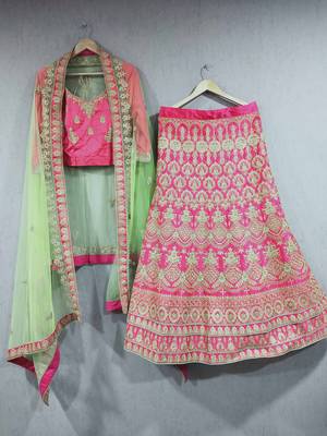 Heavy Embroidered Work Unstitched Lehenga Choli With Blouse 2
