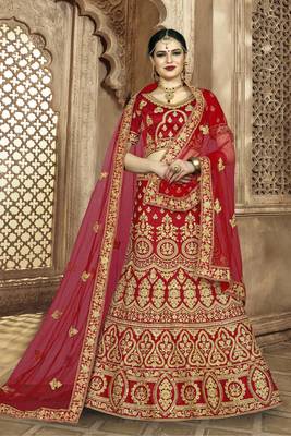 Heavy Embroidered Work Unstitched Lehenga Choli With Blouse 1