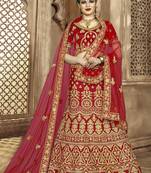 Heavy Embroidered Work Unstitched Lehenga Choli With Blouse