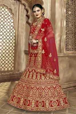 Heavy Embroidered Work Unstitched Lehenga Choli With Blouse 4