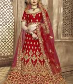 Heavy Embroidered Work UNSTITCHED LEHENGA Choli WITH BLOUSE