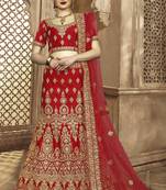 Heavy Embroidered Work Unstitched Lehenga Choli With Blouse