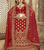 Heavy Embroidered Work Unstitched Lehenga Choli With Blouse
