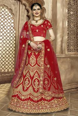 Heavy Embroidered Work Unstitched Lehenga Choli With Blouse 1