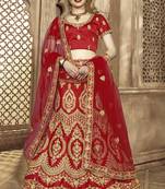 Heavy Embroidered Work Unstitched Lehenga Choli With Blouse