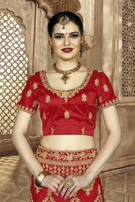 Heavy Embroidered Work Unstitched Lehenga Choli With Blouse 2