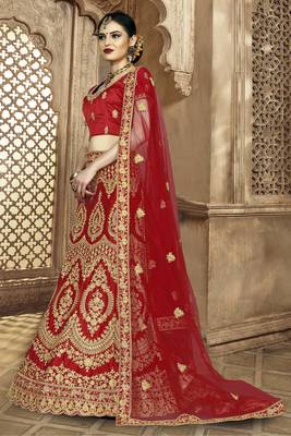 Heavy Embroidered Work Unstitched Lehenga Choli With Blouse 3