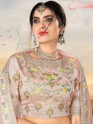 Heavy Embroidered Work Unstitched Lehenga Choli With Blouse 2