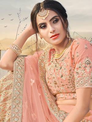 Heavy Embroidered Work Unstitched Lehenga Choli With Blouse 2