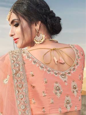 Heavy Embroidered Work Unstitched Lehenga Choli With Blouse 3