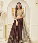 Heavy Embroidered Work Unstitched Lehenga Choli With Blouse