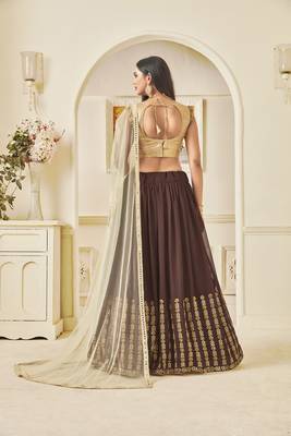 Heavy Embroidered Work Unstitched Lehenga Choli With Blouse 2
