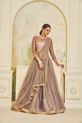 Heavy Embroidered Work Unstitched Lehenga Choli With Blouse 1