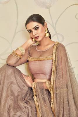 Heavy Embroidered Work Unstitched Lehenga Choli With Blouse 3