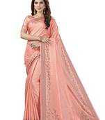 Pink Embroidered Silk Saree With Blouse