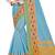 Sky Blue Woven Cotton Silk Saree With Blouse