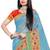 Sky Blue Woven Cotton Silk Saree With Blouse